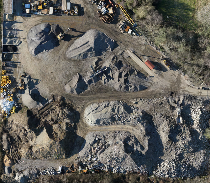 Photogrammetrie aérienne par drone. 